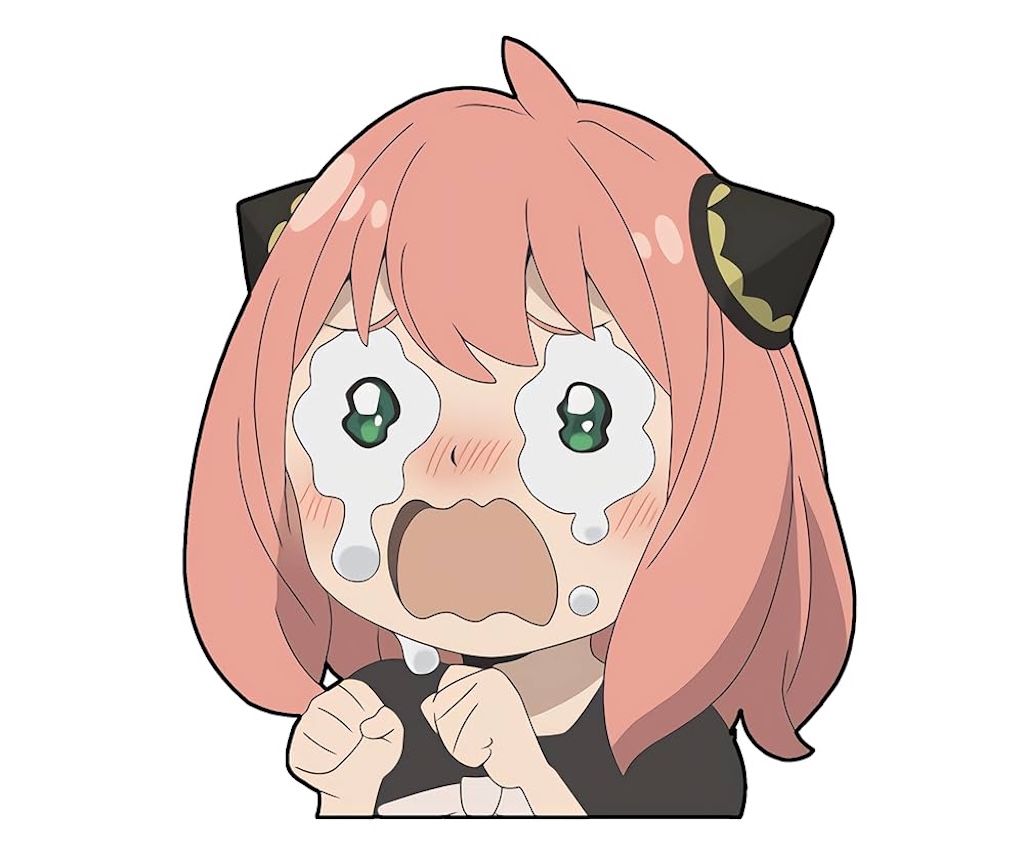 Anya crying sparkly tears